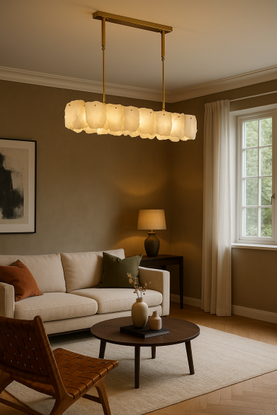 Yemek Masası Dikdörtgen Alabaster Sarkıt