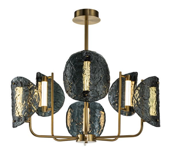 Besa 60 cm Döküm Cam Avize | Salonlar İçin Göz Kamaştırıcı ve Ağır Kalite Sarkıt Lamba