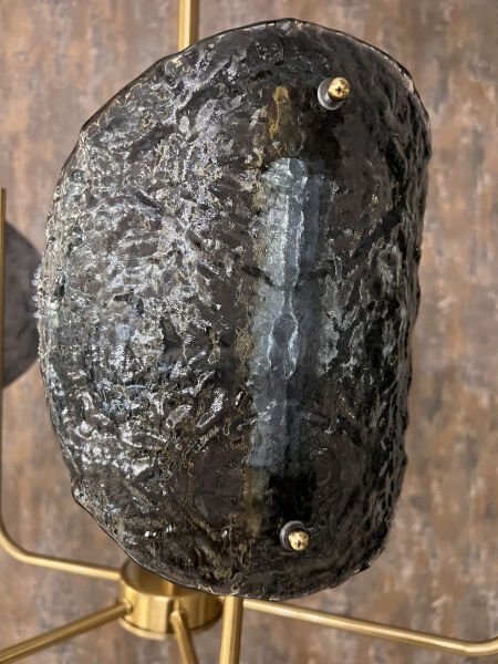 Besa 60 cm Döküm Cam Avize | Salonlar İçin Göz Kamaştırıcı ve Ağır Kalite Sarkıt Lamba