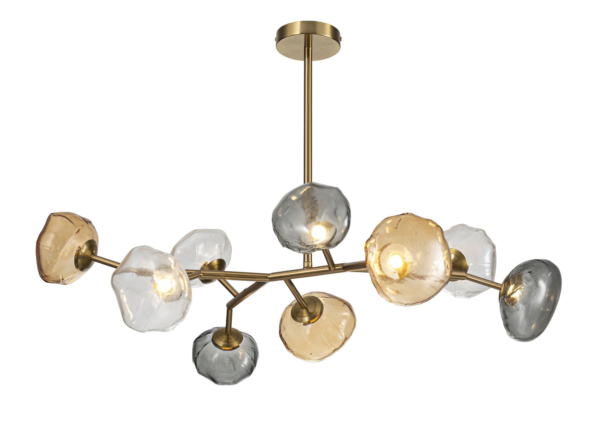 Su Balonu Cam Sarkıt Avize – Modern Şeffaf Balon Tasarımlı Dekoratif Salon ve Mutfak Lambası