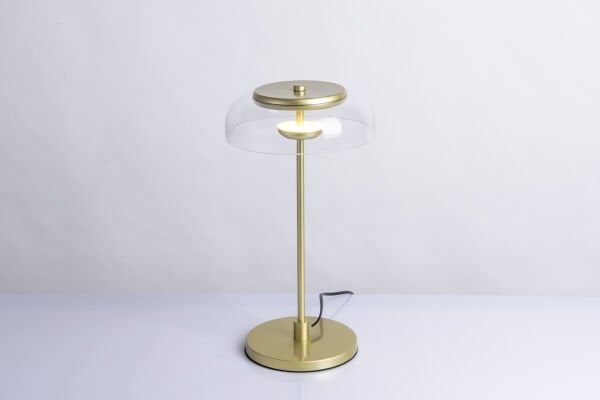 Minimalist Gold Masa Lambası - İnce Gövdeli Tasarım Modern Cam Abajur