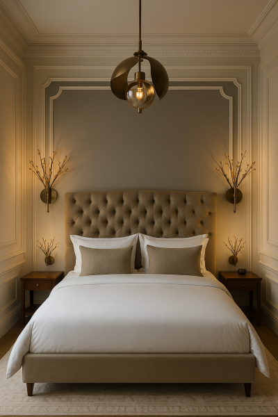 Ağaç Dalı Boncuk Aplik – Doğal ve Sanatsal Tasarım Lüks Rustik Duvar Lambası