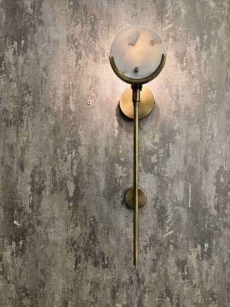 Mermer Görünümlü Aplik Duvar Lambası – Lüks ve Zamansız Tasarım Dekoratif Accent Aydınlatma