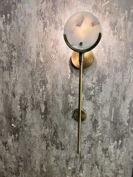 Mermer Görünümlü Aplik Duvar Lambası – Lüks ve Zamansız Tasarım Dekoratif Accent Aydınlatma