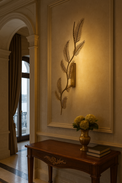 Yaprak Motifli Plafonyer Tavan Lambası – Zarif Tasarım Alçak Tavanlar İçin Dekoratif Aydınlatma