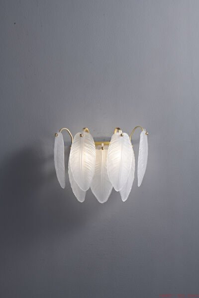 Tüy Aplik Duvar Lambası – Yumuşak Işık Yayan Romantik Yatak Odası ve Dekoratif Salon Aydınlatması