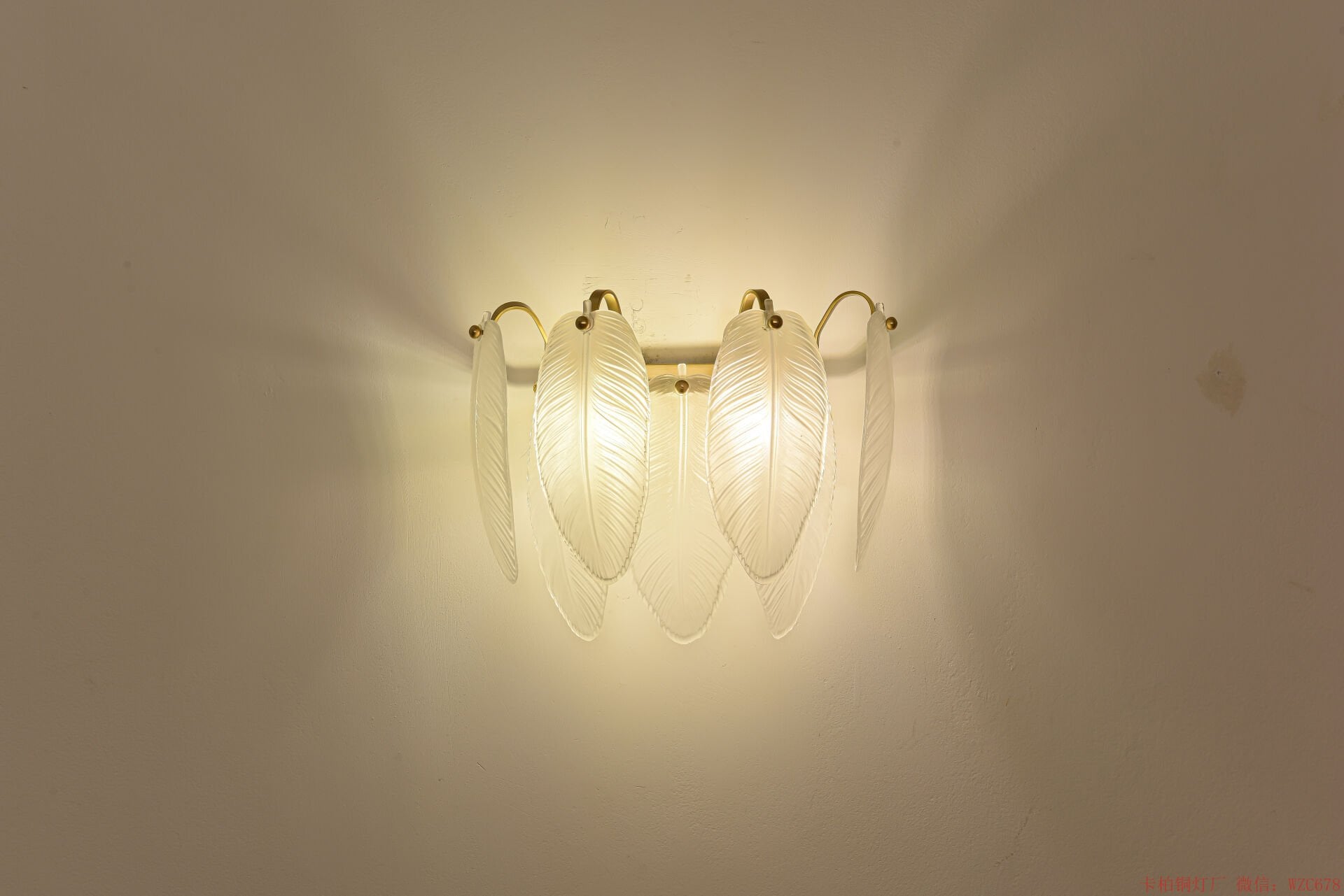 Tüy Aplik Duvar Lambası – Yumuşak Işık Yayan Romantik Yatak Odası ve Dekoratif Salon Aydınlatması