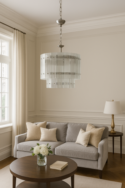 40cm çapıdında çizgili cam sarkıt