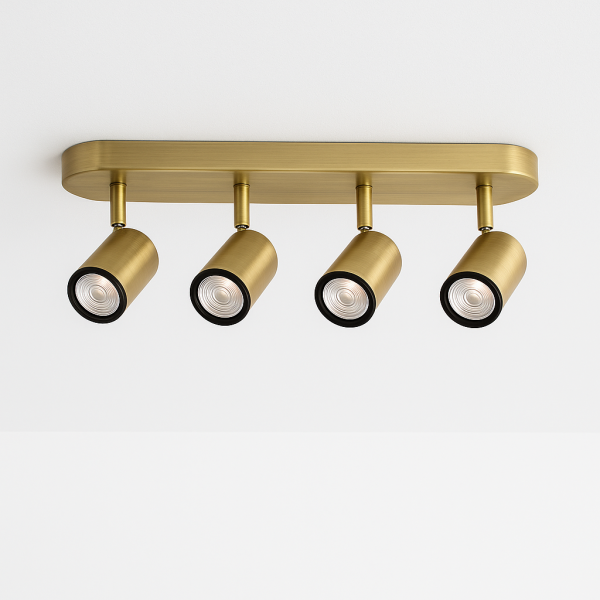 4'lü Mermi Spot Avize – Modern Orta Alanlar İçin Şık ve Yönlendirilebilir Tavan Aydınlatması
