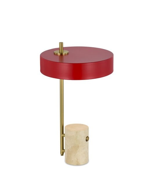 Modern Mermer Tabanlı Masa Lambası | Pirinç Gövdeli Dekoratif Abajur – Besa Aydınlatma