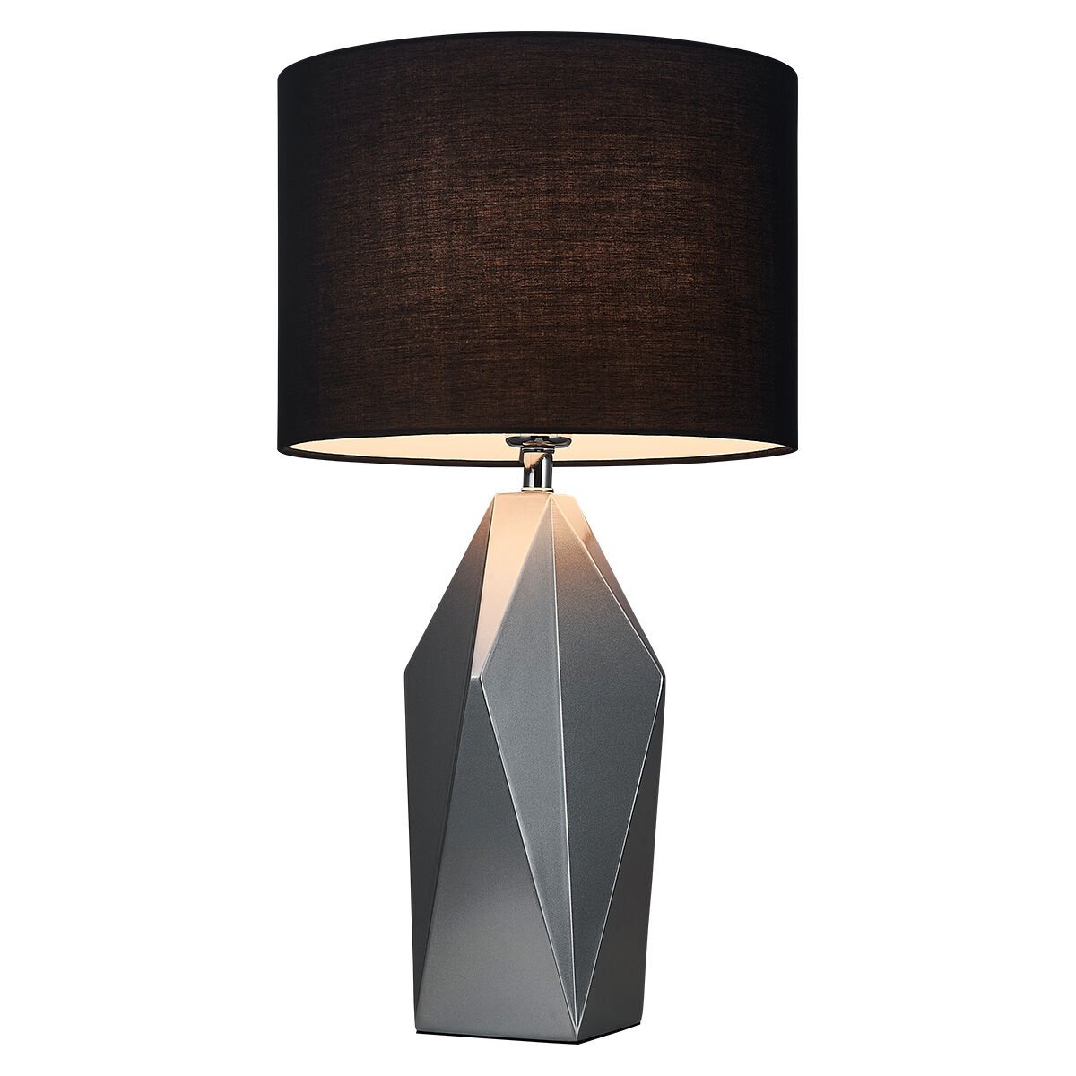 Geometrik Metal Gövdeli Modern Masa Lambası | Lüks Tasarım Dekoratif Abajur – Besa Aydınlatma