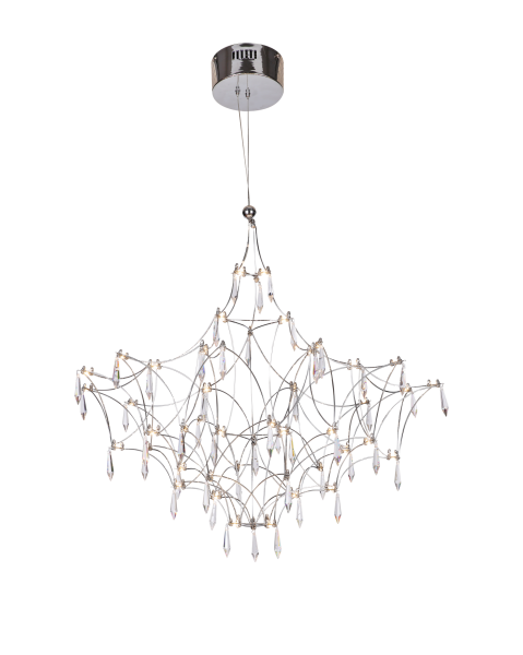 Kristal Detaylı Modern Sarkıt Avize | Lüks Tasarım Salon Avizesi – Besa Aydınlatma