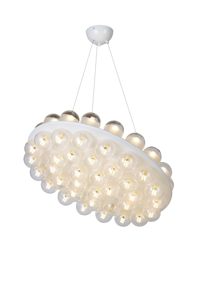 Yuvarlak Cam Küreli Sarkıt Avize | Modern Çoklu Ampullü Dekoratif Avize – Besa Aydınlatma