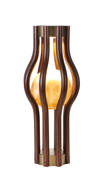 Doğal Ahşap Gövdeli Dekoratif Masa Lambası | Modern & Rustik Tasarım | Ortam Aydınlatma Lambası