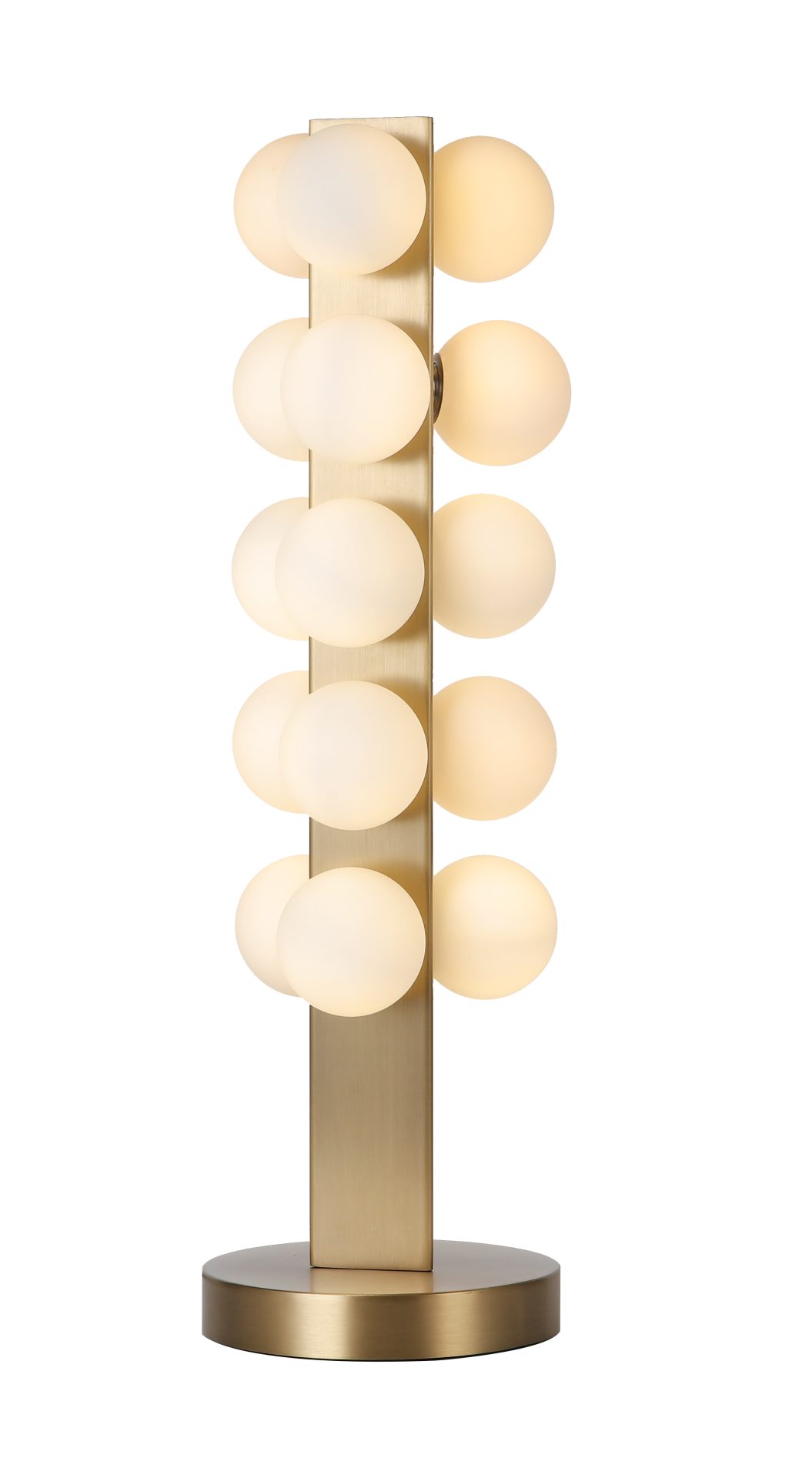 Altın Renk Gövdeli Cam Küreli Dekoratif Masa Lambası | Modern & Lüks Ortam Aydınlatması