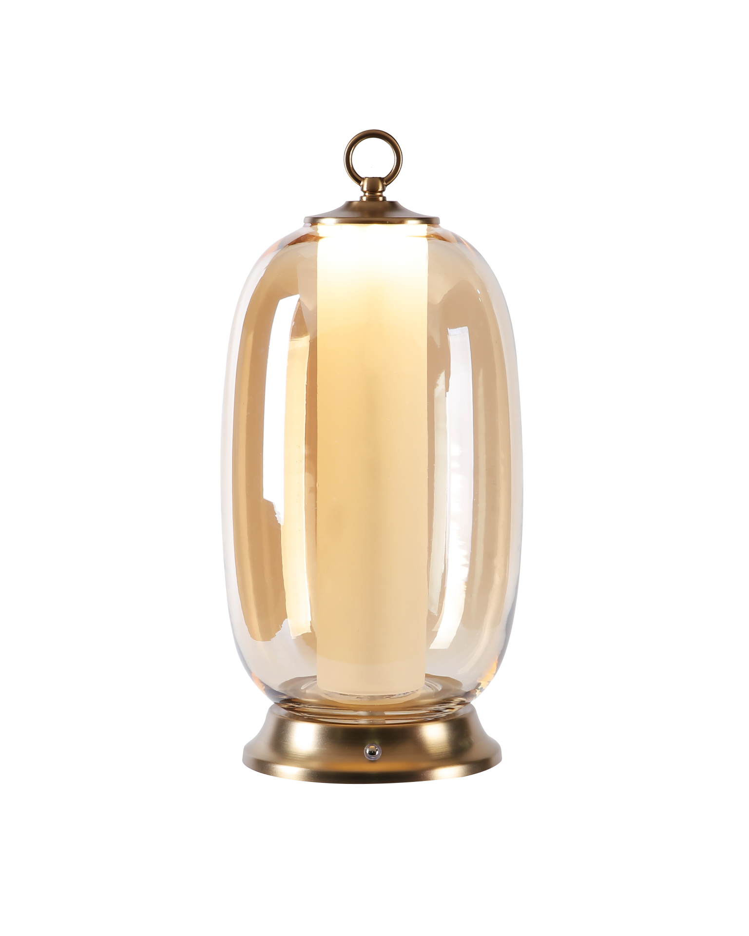 Altın Renk Detaylı Cam Gövdeli Dekoratif Masa Lambası | Lüks & Modern Ortam Aydınlatması