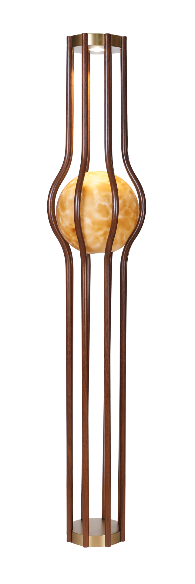 Doğal Taş Küre Lambader | Lüks ve Sanatsal Ayaklı Aydınlatma