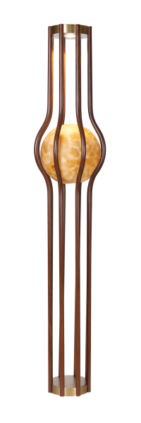 Doğal Taş Küre Lambader | Lüks ve Sanatsal Ayaklı Aydınlatma