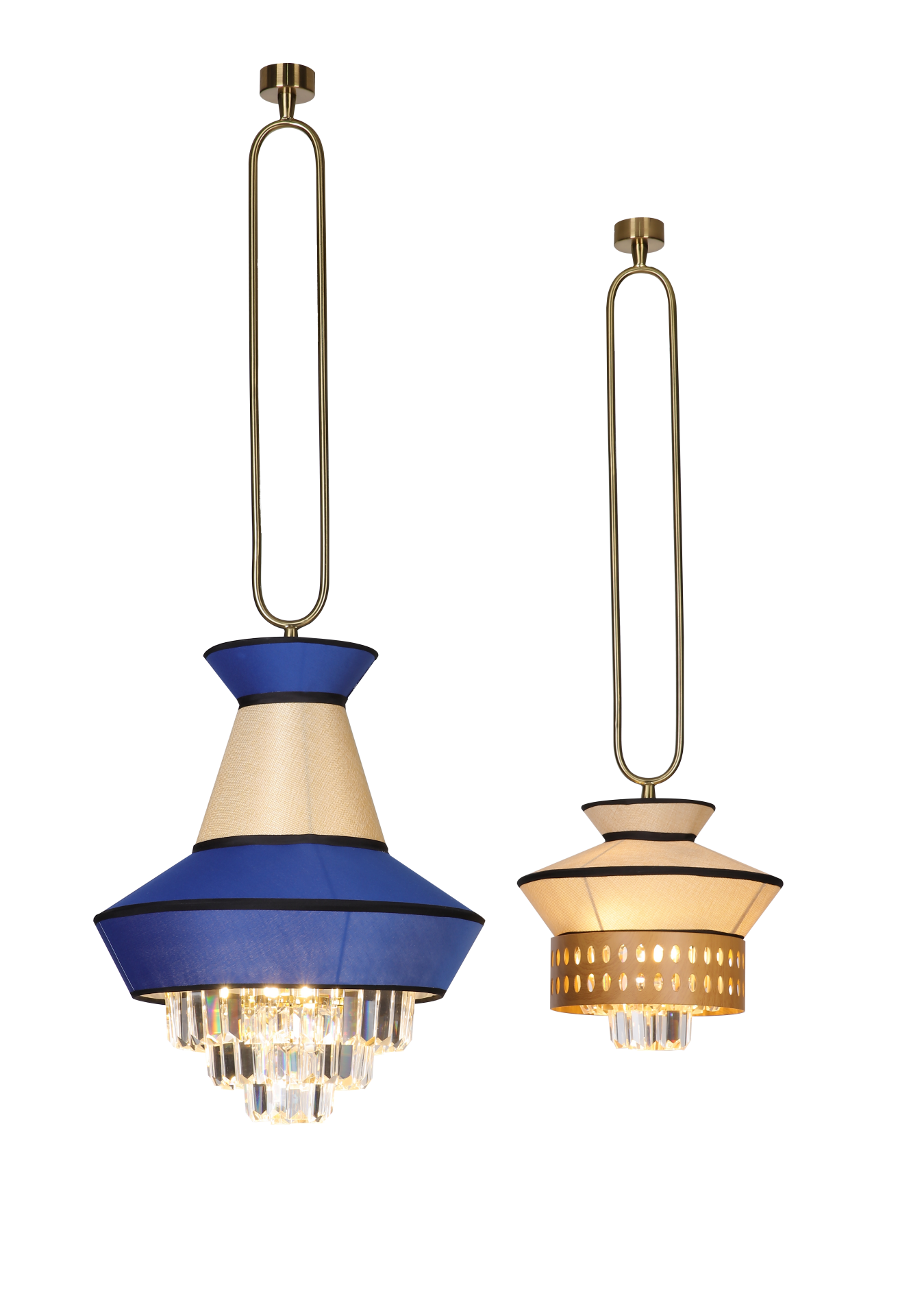 Kristal Detaylı Art Deco Sarkıt Avize