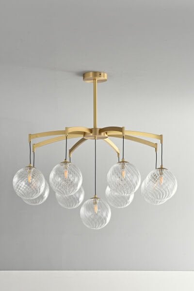 Kristal / Cam Detaylı Avizeler (Halka – Katmanlı – Geometrik)