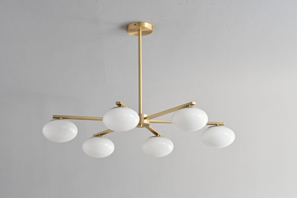 Modern Opal Cam Avize – Gold Gövde, Minimal Tasarım