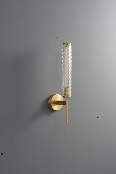 Modern Gold Cam Tüplü Duvar Aplik | Şık ve Dekoratif Aydınlatma