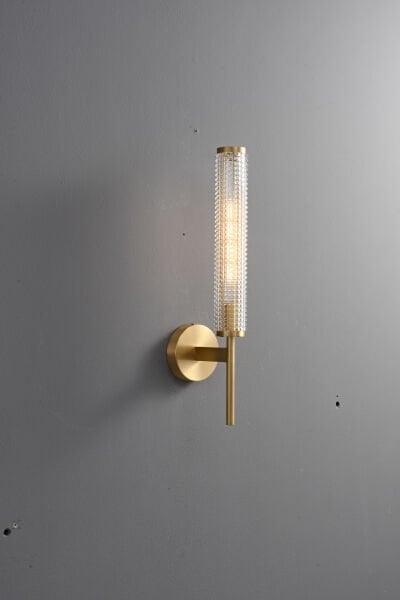 Modern Gold Cam Tüplü Duvar Aplik | Şık ve Dekoratif Aydınlatma