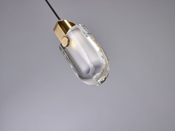 Gold Cam Kapsül Tekli Sarkıt Avize