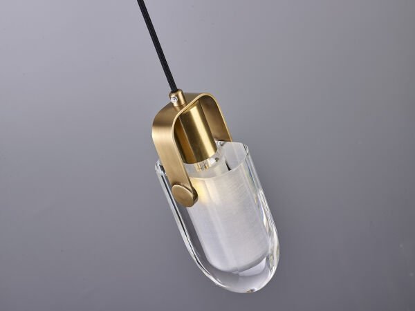 Gold Cam Kapsül Sarkıt Avize | Modern Minimal Tekli Aydınlatma