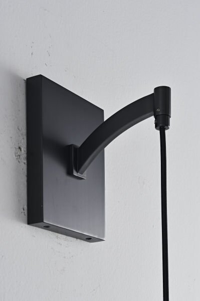 Siyah Sarkıt Duvar Apliği | Şeffaf Cam Kubbe Modern Aydınlatma