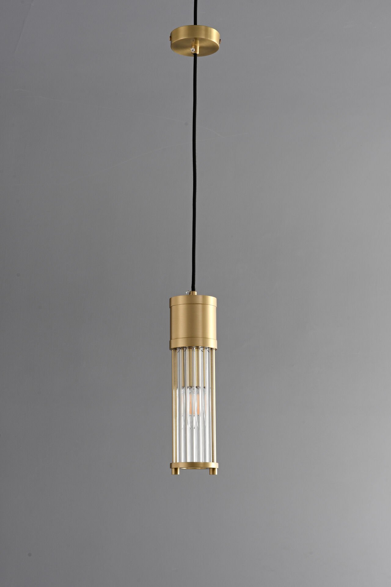 Modern Tırtıklı Metal Gövdeli Silindir Camlı Duvar Apliği - Lüks Dekoratif Aydınlatma