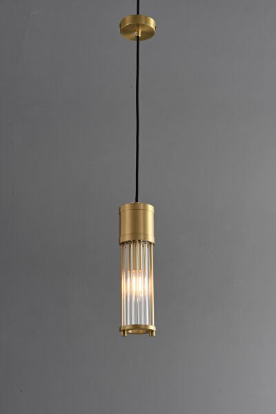 Modern Tırtıklı Metal Gövdeli Silindir Camlı Duvar Apliği - Lüks Dekoratif Aydınlatma