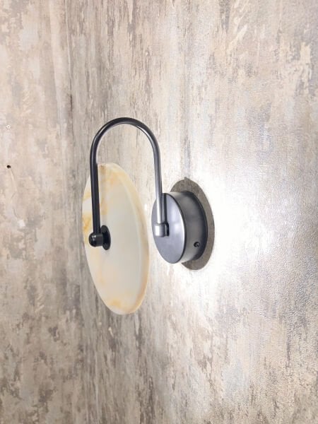 20cm Çapında Mermer Duvar Apliği