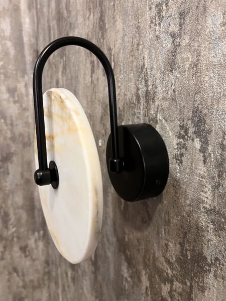 20cm Çapında Mermer Duvar Apliği