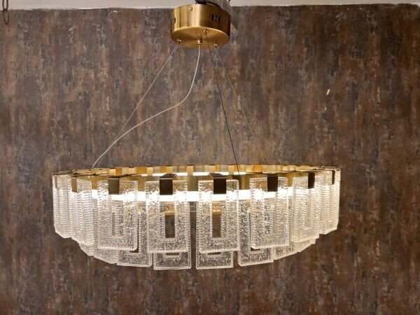 Modern Kristal LED Avize Gold Kasalı Lüks Sarkıt Avize Salon Yemek Odası Dekoratif Aydınlatma
