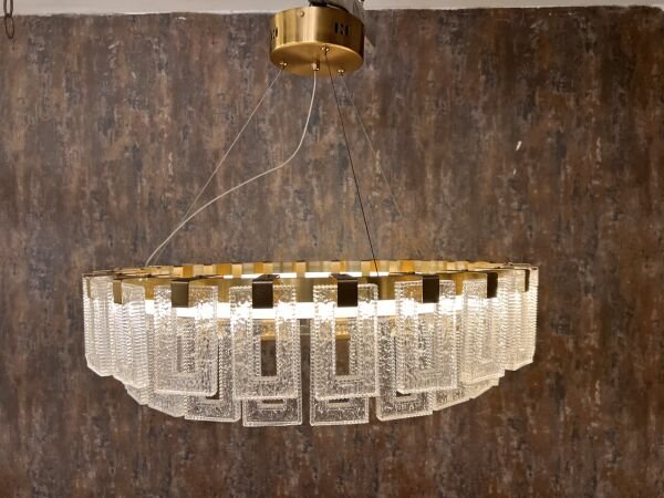 Modern Kristal LED Avize Gold Kasalı Lüks Sarkıt Avize Salon Yemek Odası Dekoratif Aydınlatma