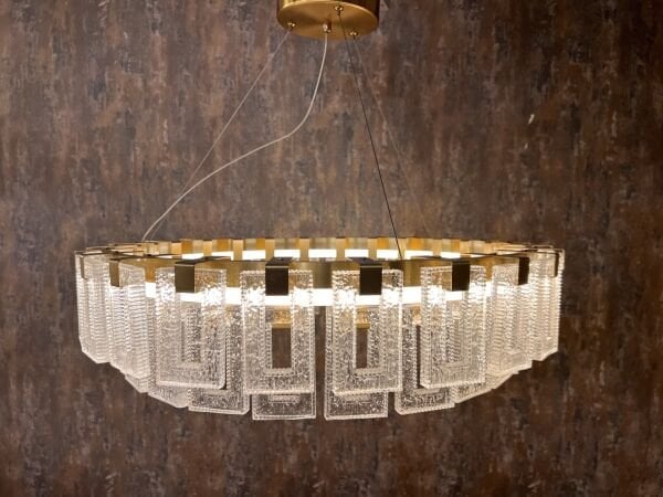 Besa Modern Kristal LED Avize Gold Kasalı Lüks Sarkıt Avize Salon Yemek Odası Dekoratif Aydınlatma