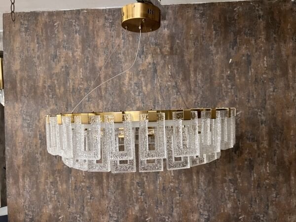 Modern Kristal LED Avize Gold Kasalı Lüks Sarkıt Avize Salon Yemek Odası Dekoratif Aydınlatma