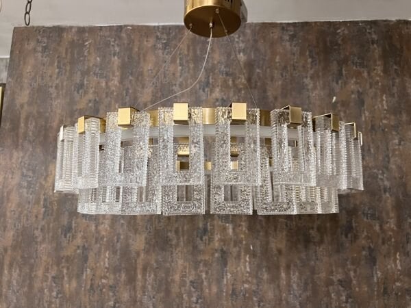 Modern Kristal LED Avize Gold Kasalı Lüks Sarkıt Avize Salon Yemek Odası Dekoratif Aydınlatma