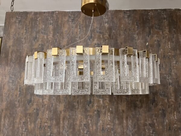 Modern Kristal LED Avize Gold Kasalı Lüks Sarkıt Avize Salon Yemek Odası Dekoratif Aydınlatma