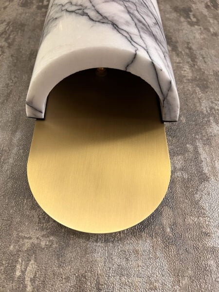 Modern Mermer Duvar Aplik | Gold Detaylı Dekoratif İç Mekan Aydınlatma